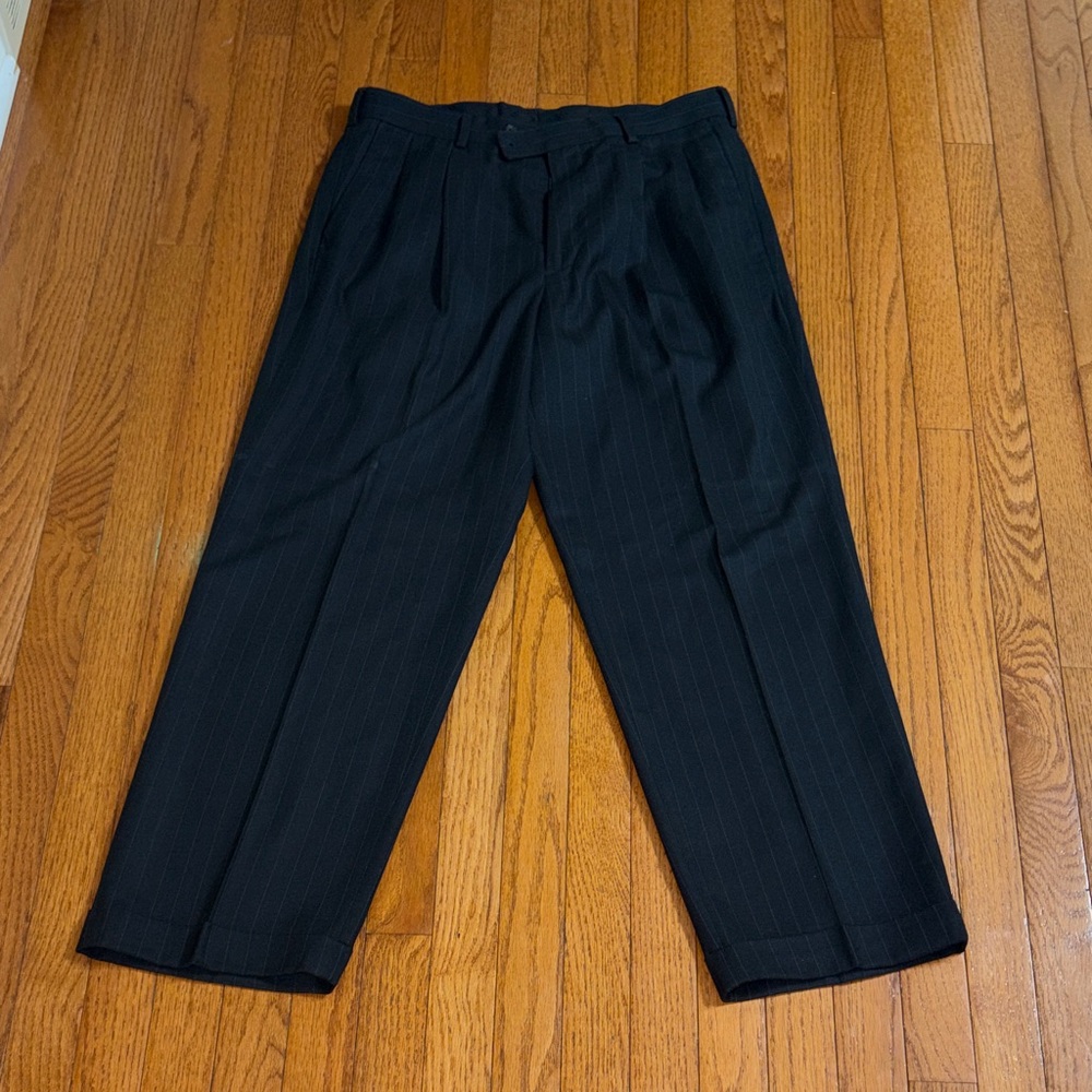Axist Black Pinstripe Dress Pants